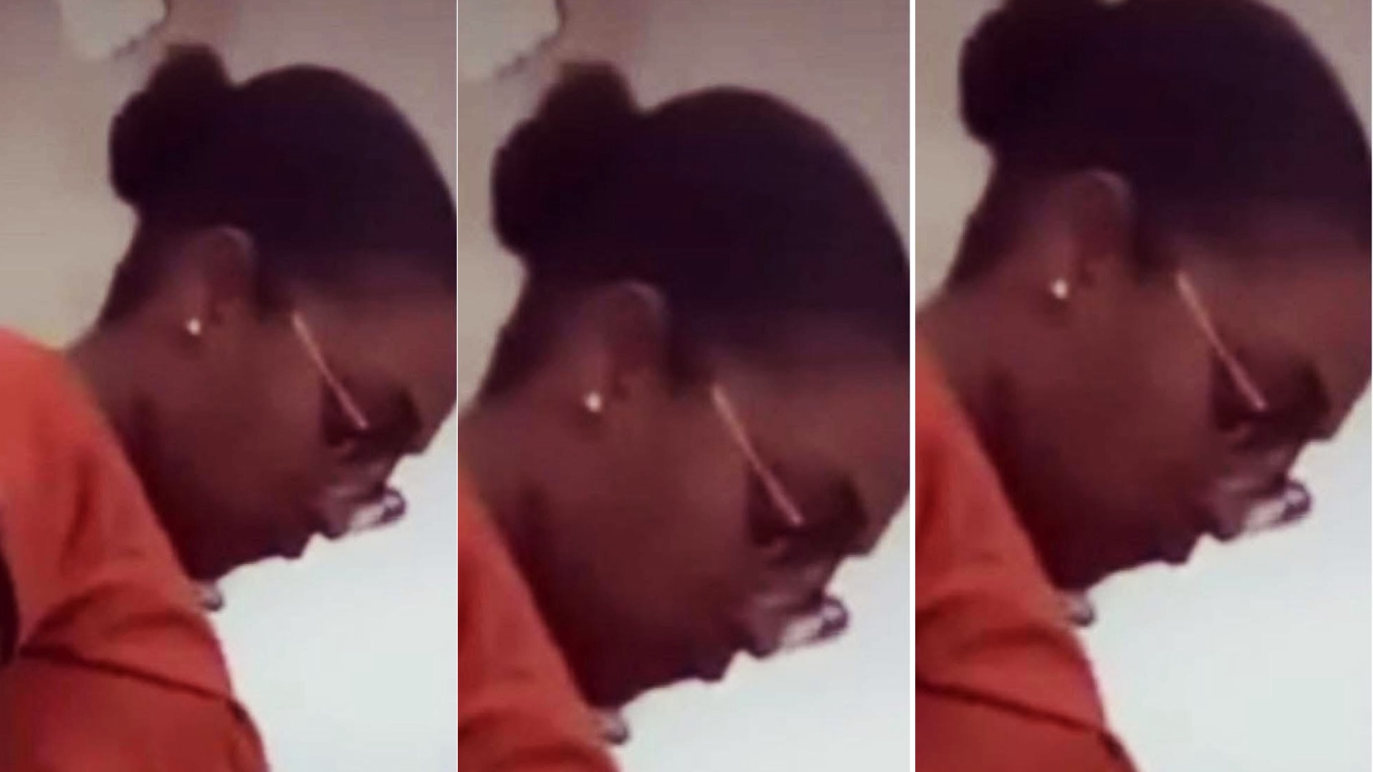 Everything happened quickly in the office but CCTV recorded the video